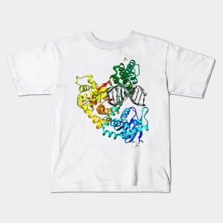 DNA Polymerase Cool Biology Gift (White Background) Kids T-Shirt